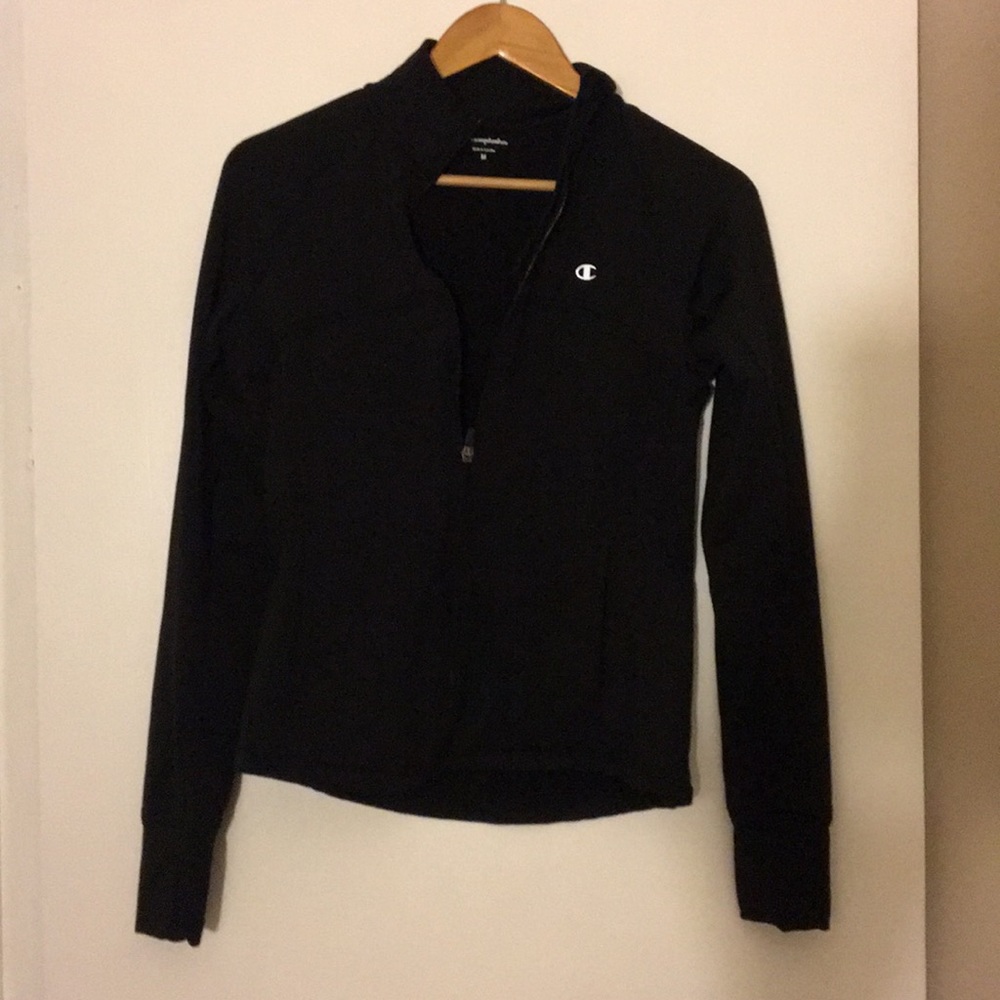 Women’s black champion zip up